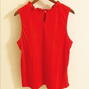 Anthropologie T.La Ruffled Collar Tank